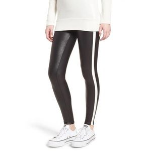Spanx Faux Leather Side Strip Leggings